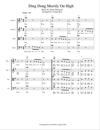 Ding Dong Merrily on High - Strings