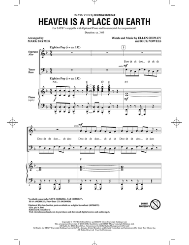 Heaven Is A Place On Earth (arr. Mark Brymer)