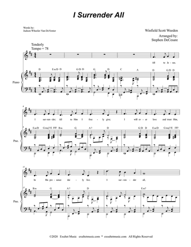 I Surrender All (Vocal Solo)
