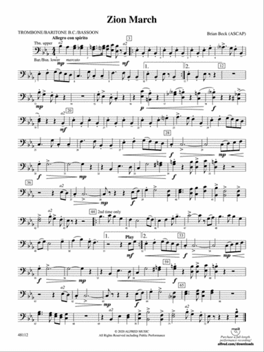 Zion March: 1st Trombone