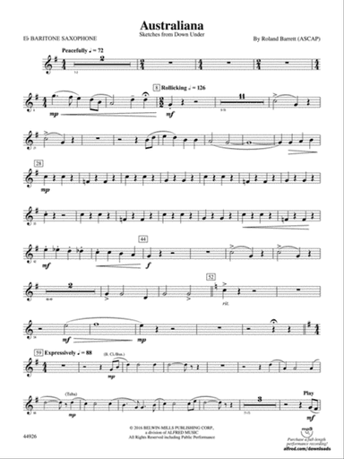 Australiana: E-flat Baritone Saxophone