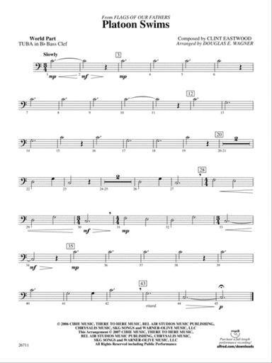 Platoon Swims: (wp) B-flat Tuba B.C.