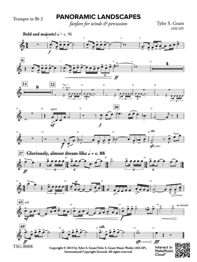 Panoramic Landscapes: 2nd B-flat Trumpet