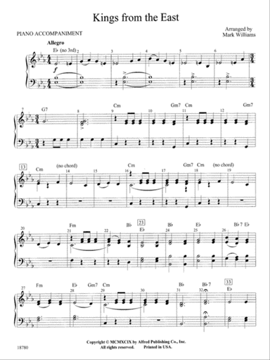 Kings from the East: Piano Accompaniment