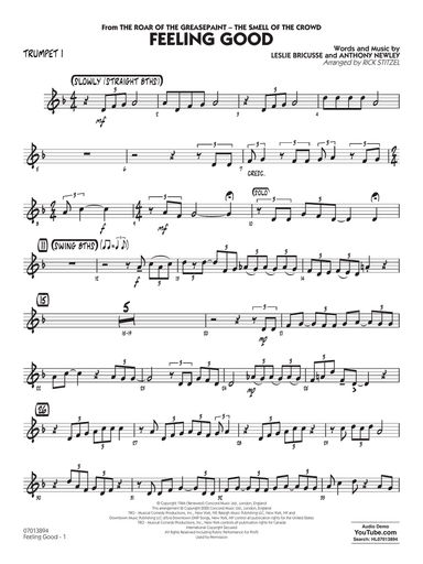 Feeling Good (arr. Rick Stitzel) - Trumpet 1