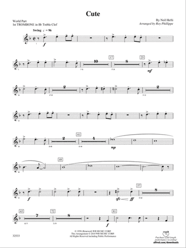 Cute: (wp) 1st B-flat Trombone T.C.