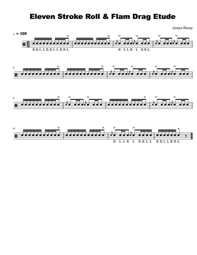 Eleven Stroke Roll & Flam Drag Etude
