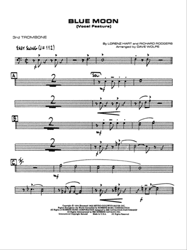Blue Moon: 3rd Trombone