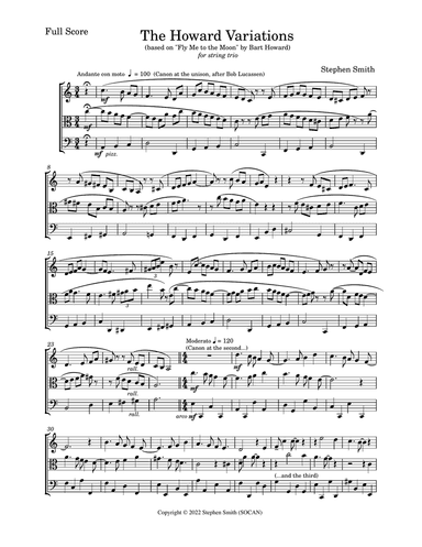 The Howard Variations (String Trio)
