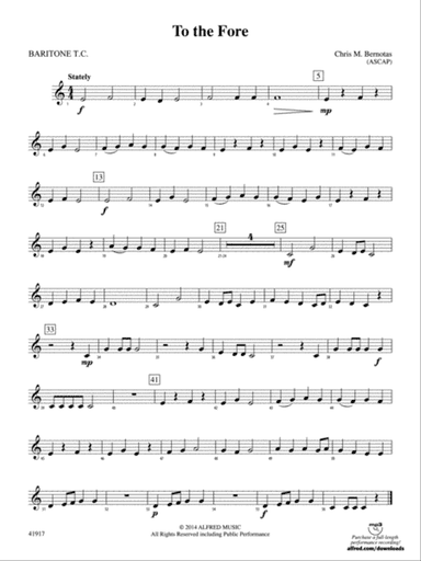 To the Fore: Baritone T.C.