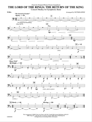 The Lord of the Rings: The Return of the King, Symphonic Suite from: Tuba