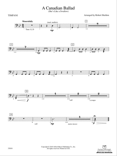 A Canadian Ballad: Timpani