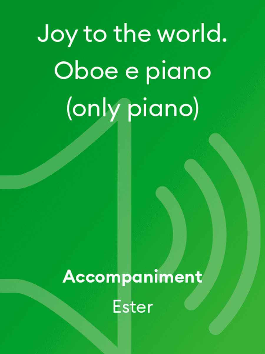 Joy to the world. Oboe e piano (only piano)