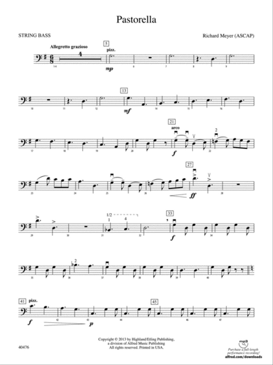 Pastorella: String Bass