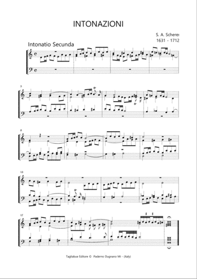 INTONAZIONI - S.A. Scherer - For Organ
