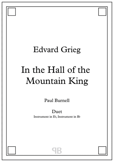 In the Hall of the Mountain King, arranged for duet: instruments in Eb and Bb