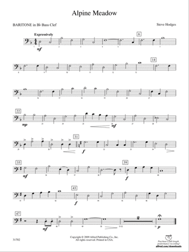 Alpine Meadow: (wp) B-flat Baritone B.C.