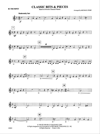 Classic Bits & Pieces (based on Favorite Classic Themes): 1st B-flat Trumpet