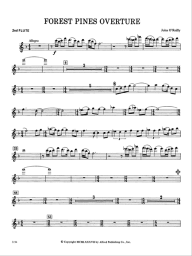 FOREST PINES OVERTURE/CB - SET4D: 2nd Flute