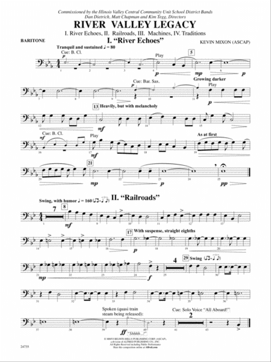 River Valley Legacy (I. River Echoes, II. Railroads, III. Machines, IV. Traditions): Baritone B.C.