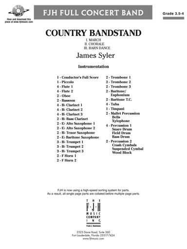 Country Bandstand: Score