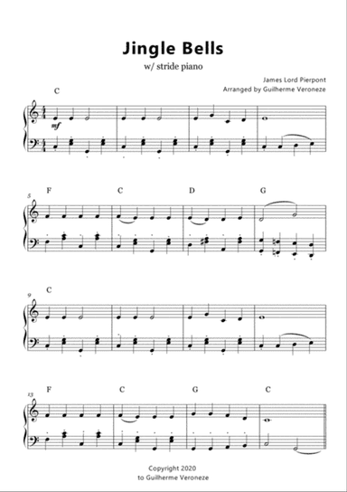 Jingle Bells w/stride piano