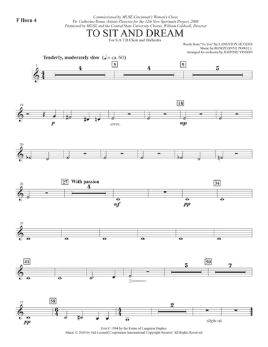 To Sit And Dream - F Horn 4