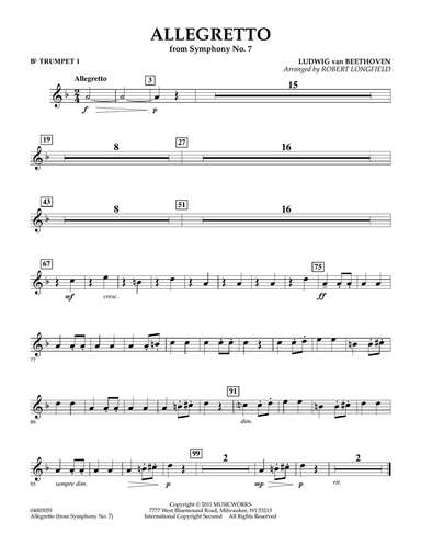 Allegretto (from Symphony No. 7) - Bb Trumpet 1