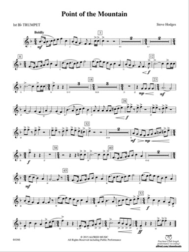 Point of the Mountain: 1st B-flat Trumpet