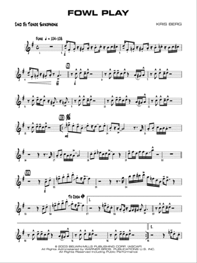 Fowl Play: 2nd B-flat Tenor Saxophone