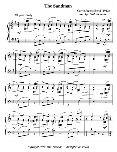 The Sandman - piano solo
