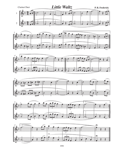 Little Waltz (Clarinet Duet)