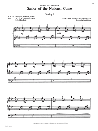 Savior of the Nations, Come (Setting I) (Downloadable)