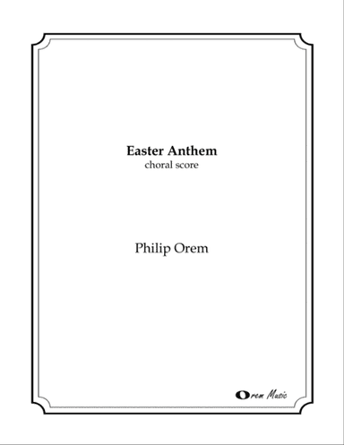 Easter Anthem - choral score