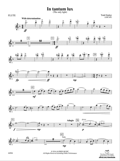 In tantum lux: Flute