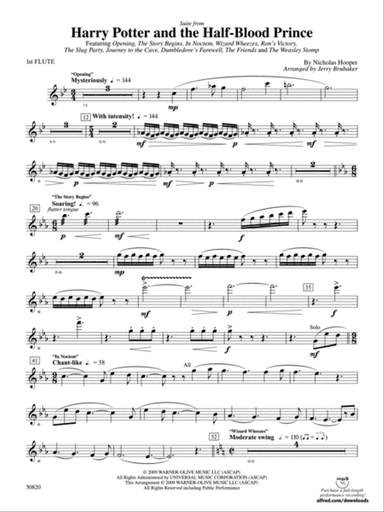 Harry Potter and the Half-Blood Prince, Suite from: Flute