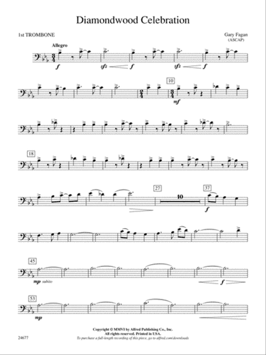 Diamondwood Celebration: 1st Trombone