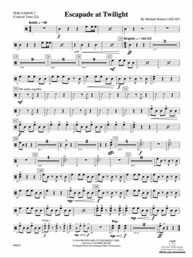 Escapade at Twilight: 3rd Percussion