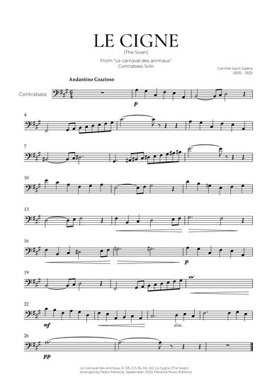The Swan (Contrabass Solo) - Saint Saens
