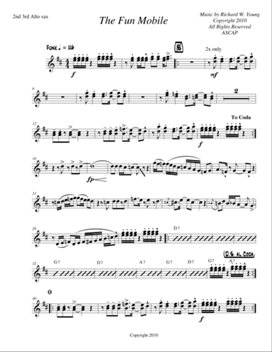 The Fun Mobile- 2nd and 3rd Alto Sax