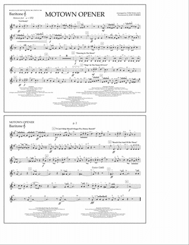 Motown Theme Show Opener (arr. Tom Wallace) - Baritone T.C.