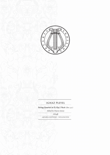 String Quartet in D major, Op. 2, No. 6 (Benton 312) - Score Only