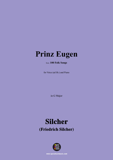 Silcher-Prinz Eugen,for Voice(ad lib.) and Piano