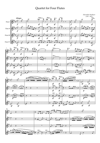 Quartet for Four Flutes