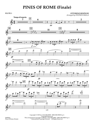 The Pines of Rome (Finale) (arr. Stephen Bulla) - Flute 1