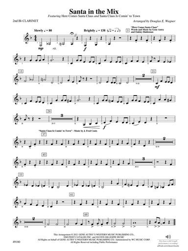 Santa in the Mix: 2nd B-flat Clarinet