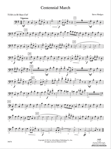 Centennial March: (wp) B-flat Tuba B.C.