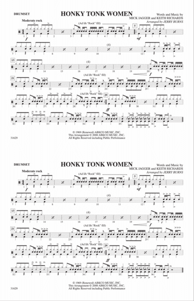 Honky Tonk Women: Drumset