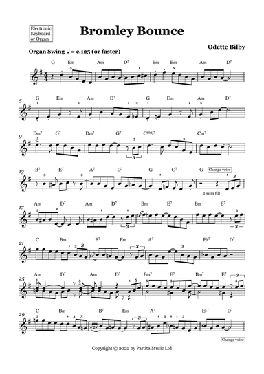 Bromley Bounce (for Electronic Keyboard)