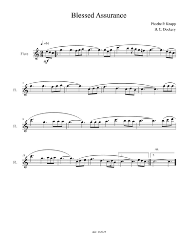 Blessed Assurance (Flute Solo)